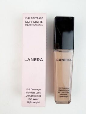 Lanera L2 Nude Liquid Soft Matte  Full Coverage Foundation 1 oz Exp 8/27 New
